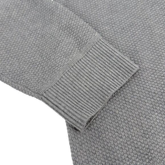 Lululemon Men's Textured Knit Crewneck Sweater Heathered Rhino Grey XL - Picture 5 of 9